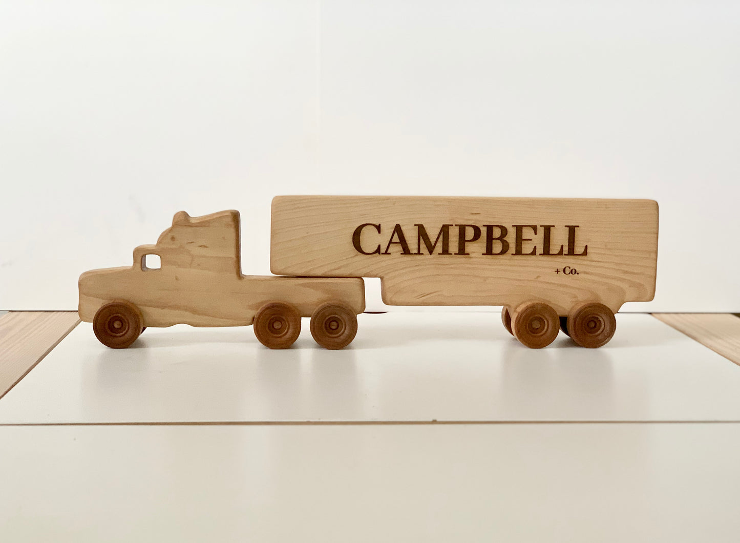 Wooden Toy Semi Truck / Push Car