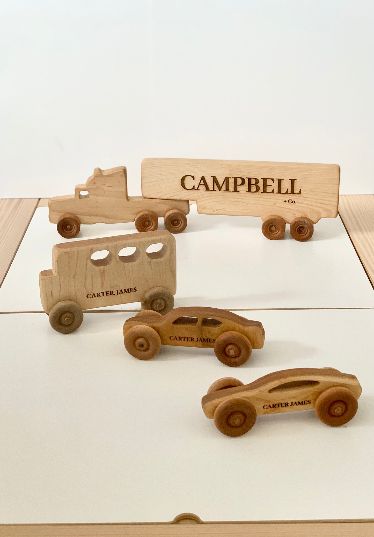 Wooden Toy Semi Truck / Push Car