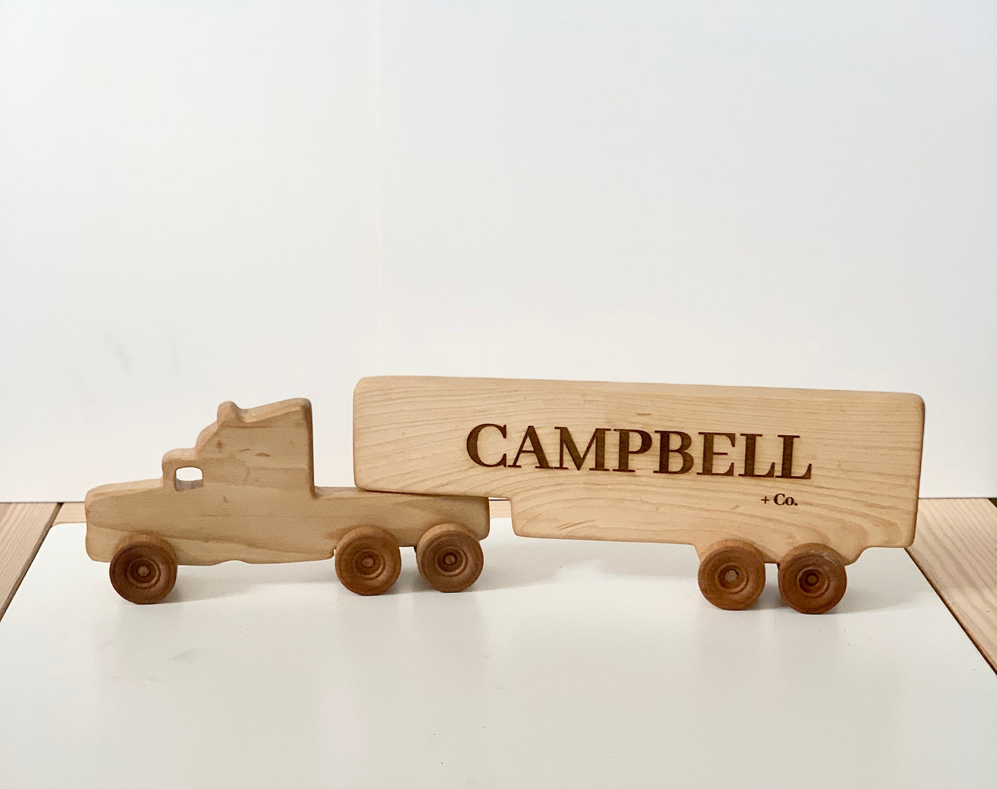 Wooden Toy Semi Truck / Push Car