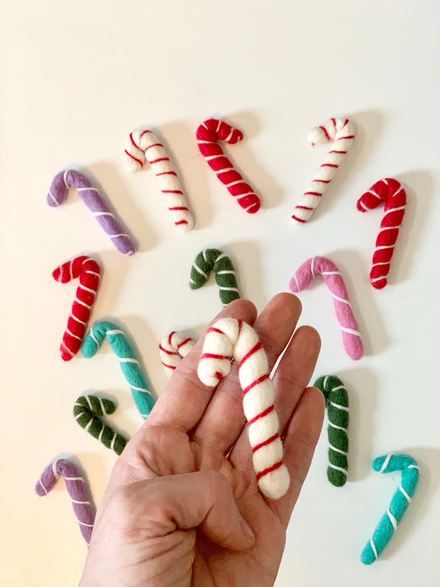 One Felt Candy Cane