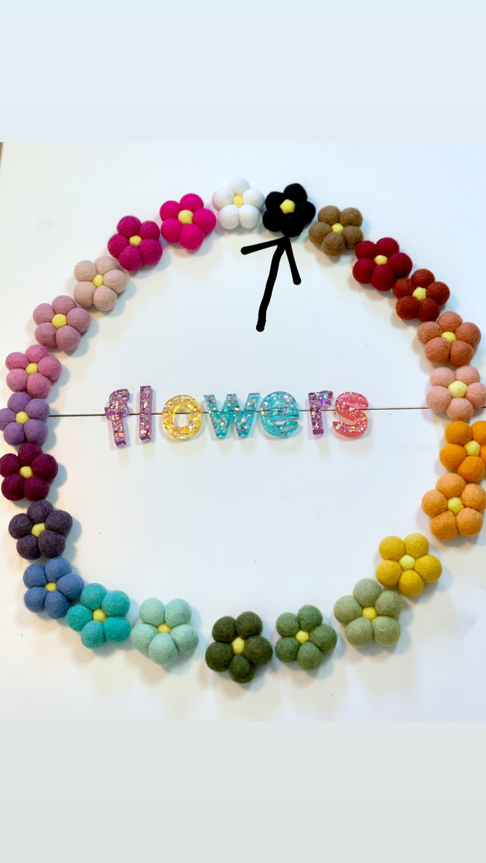 One Felt Flower