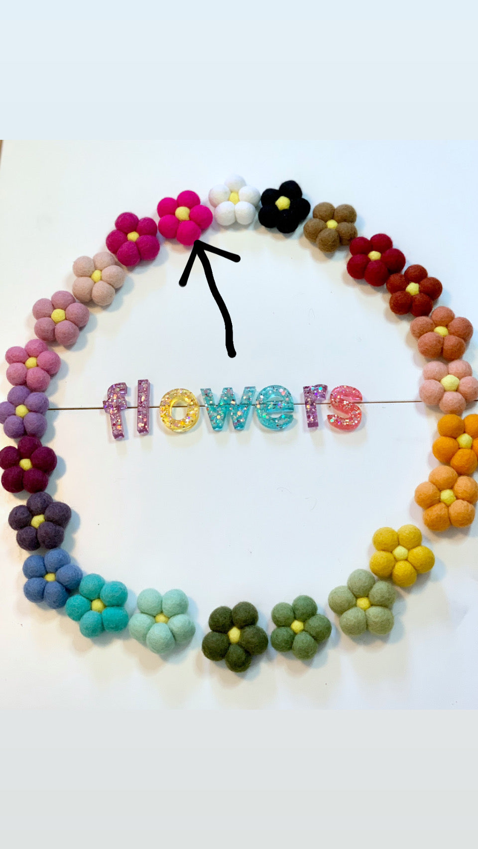 One Felt Flower