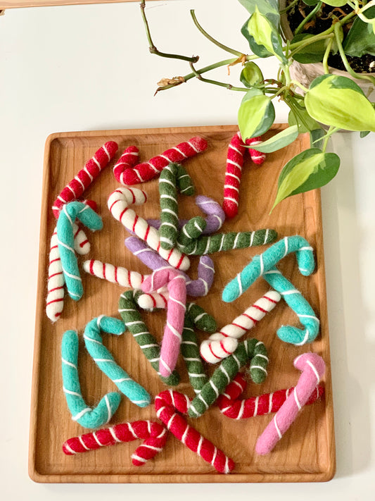 One Felt Candy Cane