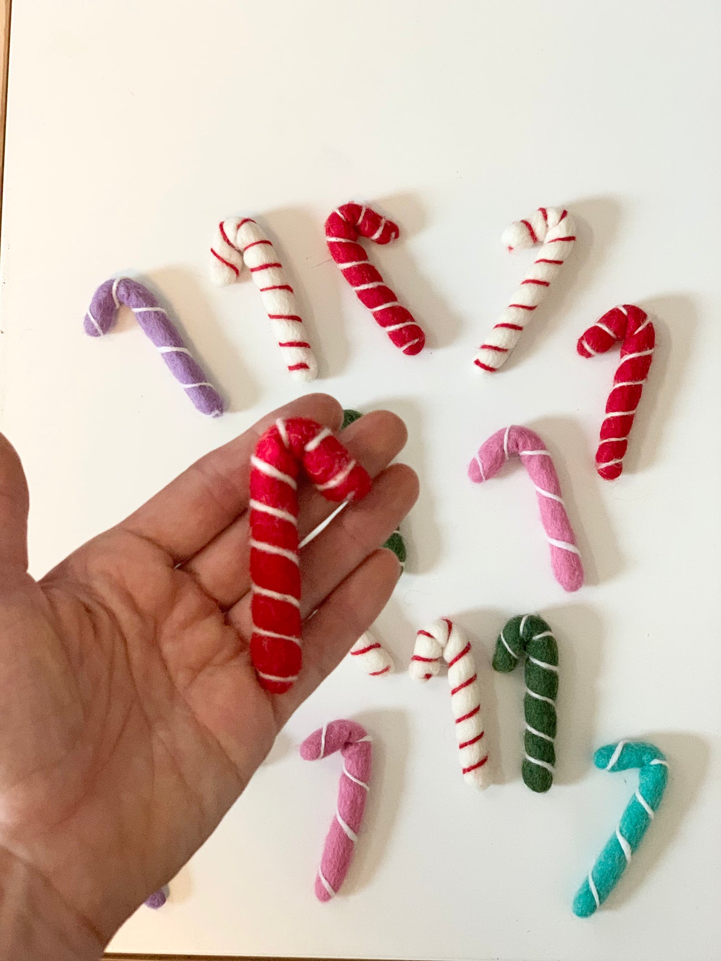 One Felt Candy Cane