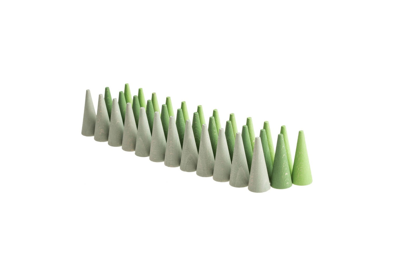 Grapat Mandala Cones, Green 36 pcs PreSale
