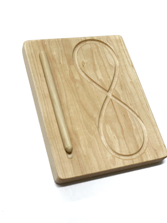 Wooden Infinity Board, Figure Eight Tracing Board