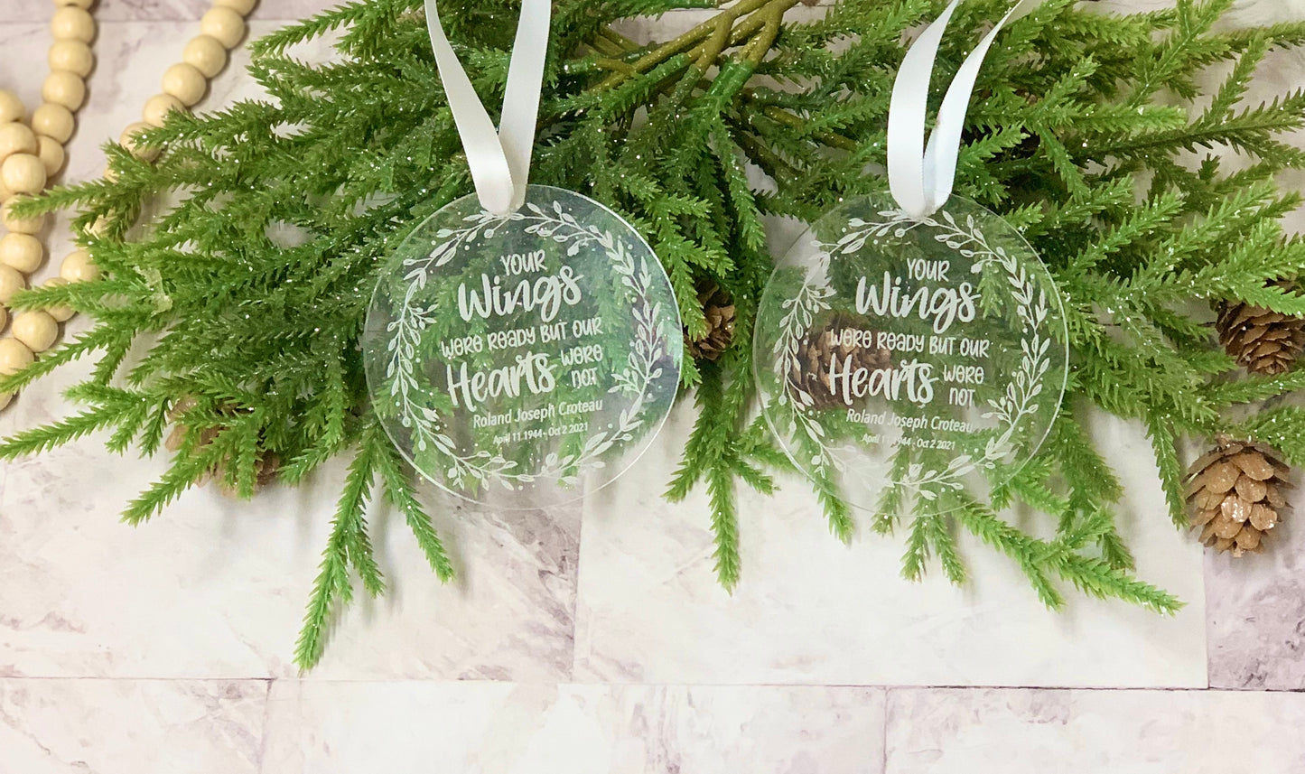 Acrylic Memorial Christmas Ornaments