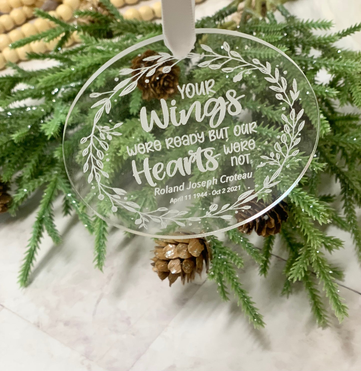 Acrylic Memorial Christmas Ornaments