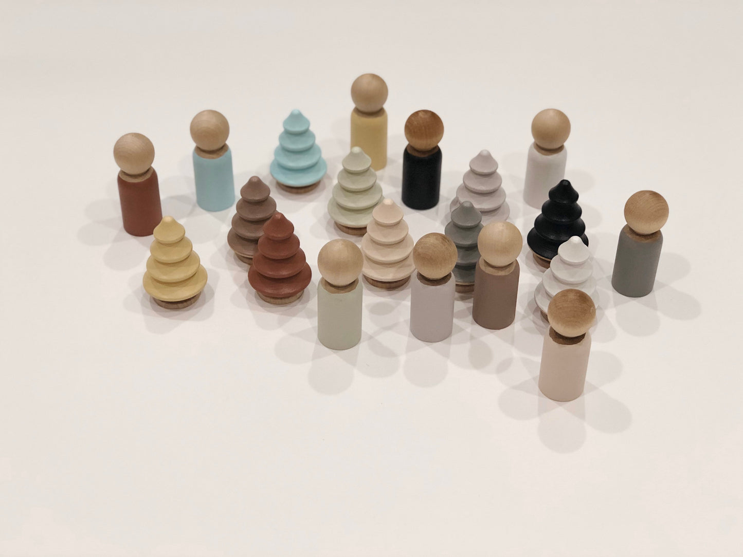 Wooden Rainbow Peg Dolls