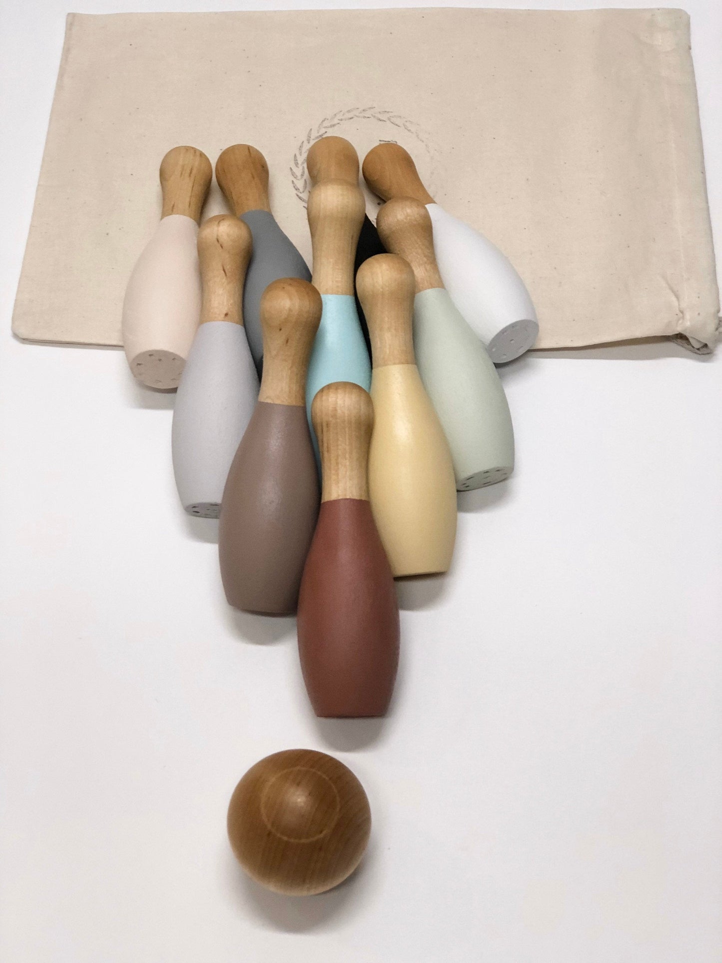 Wood Bowling Set - 10 Piece