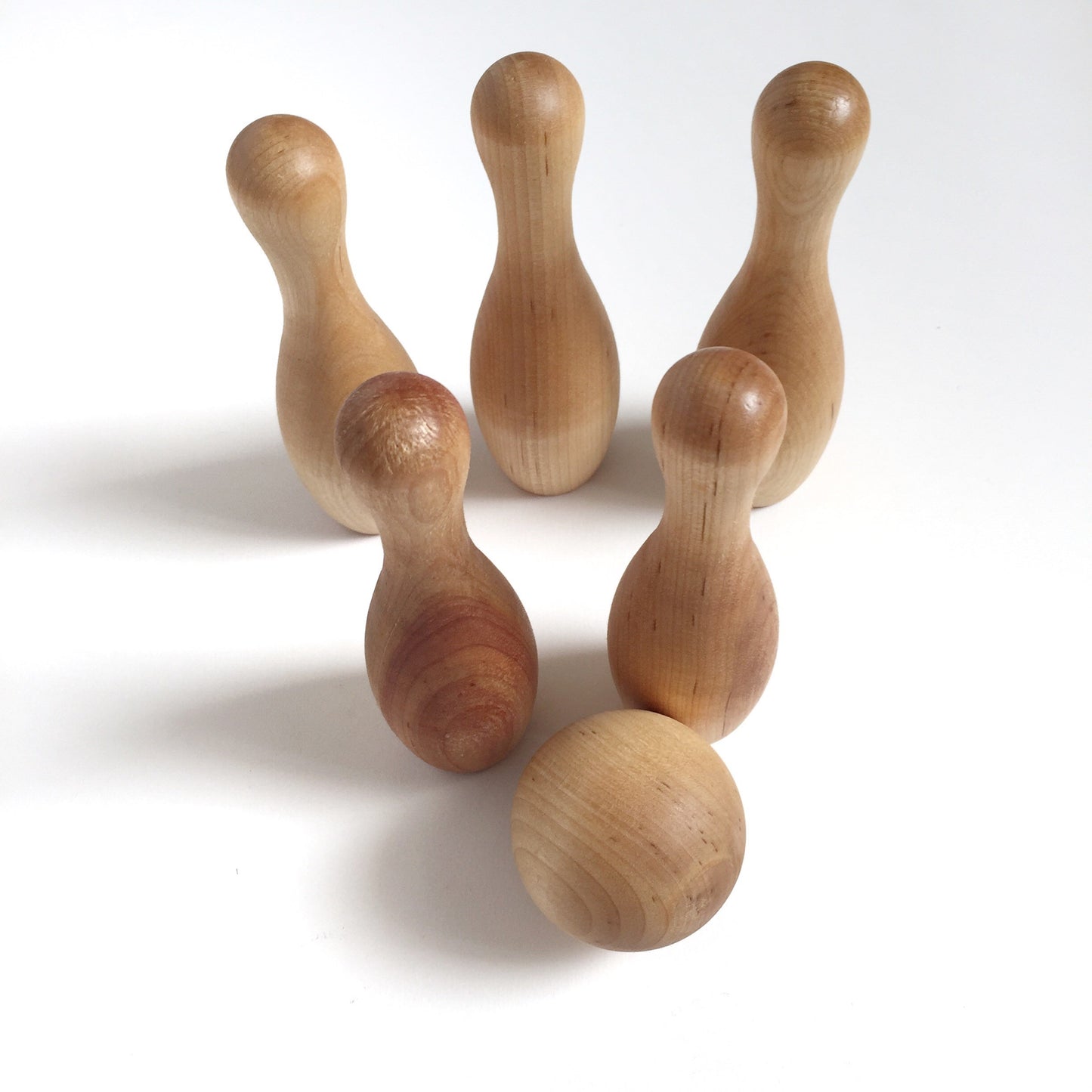 Natural Wood Bowling Set