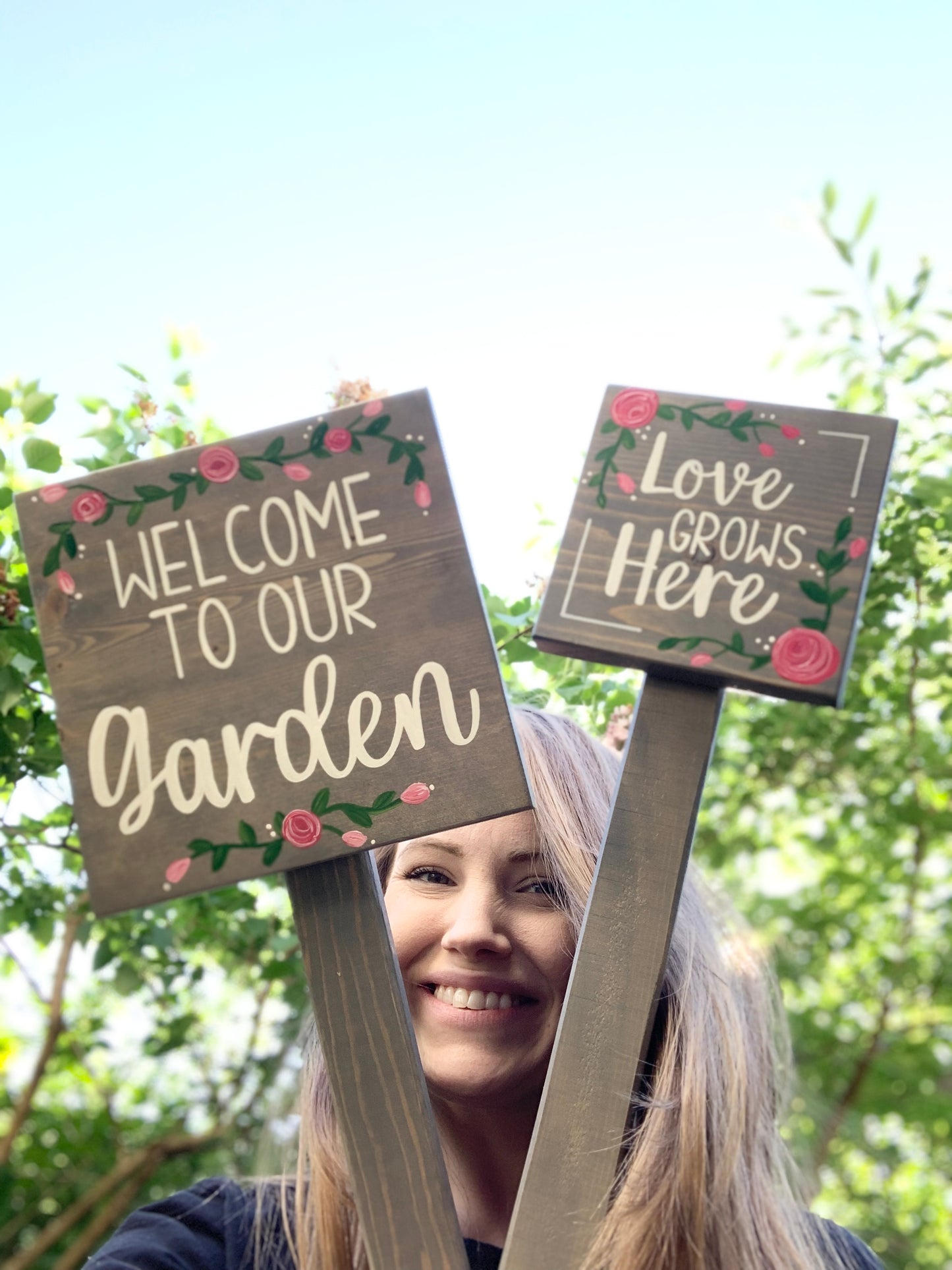 Square Garden Sign