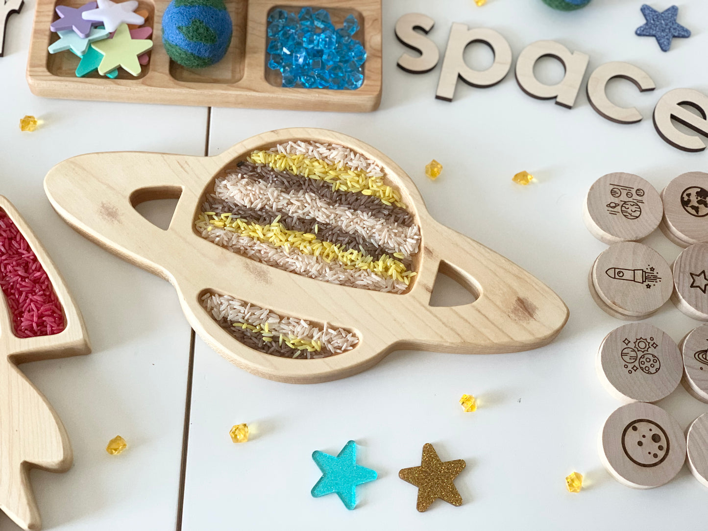 Saturn Planet Plate / Sensory Tray