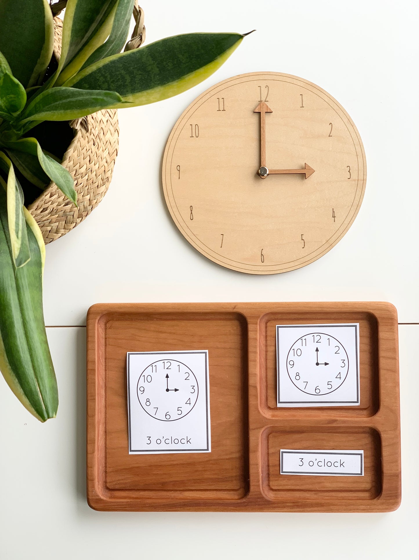 Wooden Play Learning Clock