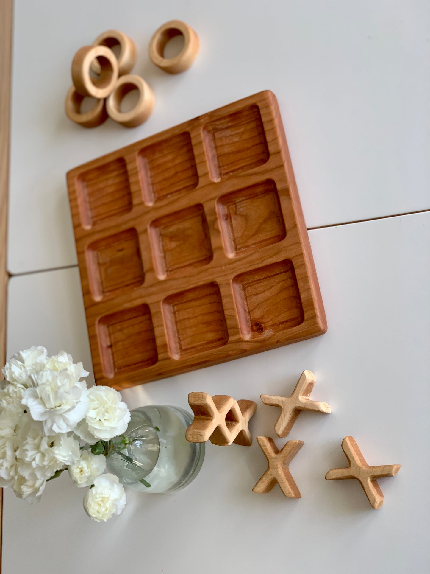 Wooden 3 x 3 Grid / 9 Frame / Tic Tac Toe Board / Sensory Tray