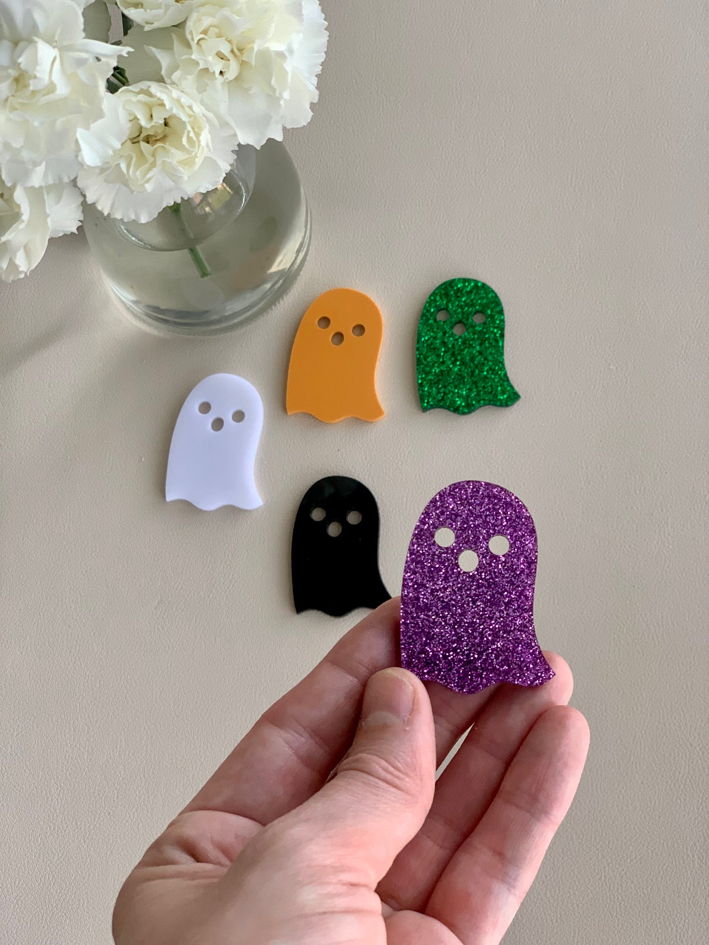 Halloween Ghosts Acrylic Shapes / Loose Parts