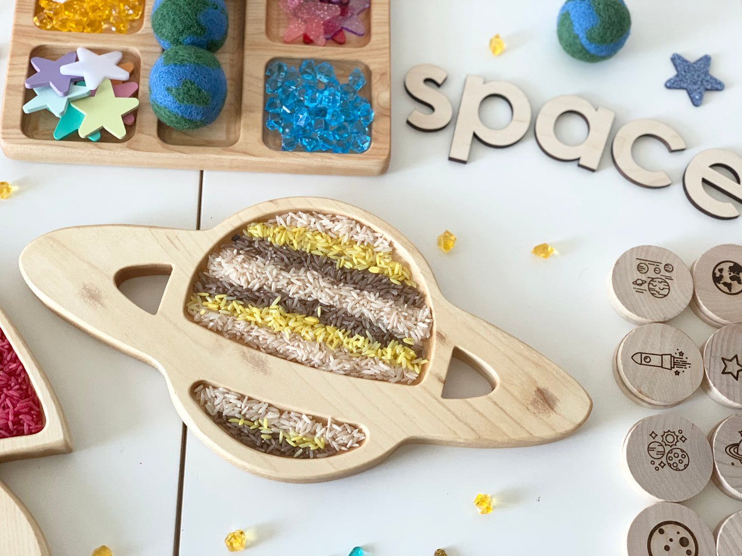 Saturn Planet Plate / Sensory Tray