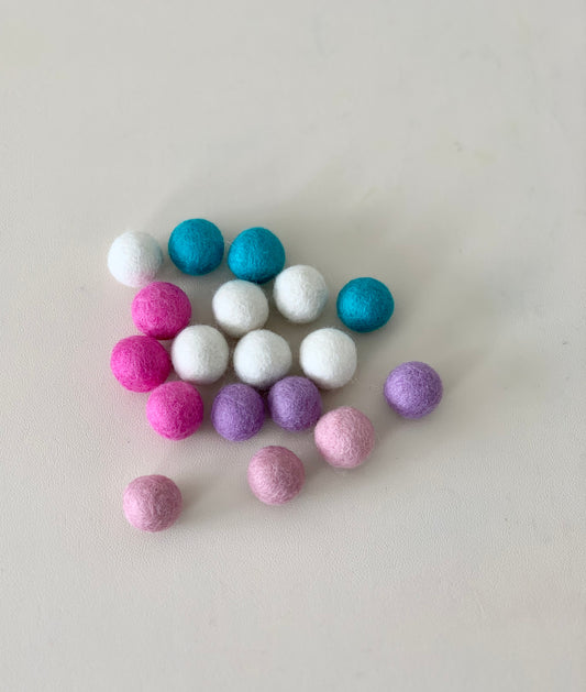 Felt Balls - Pastel Colours