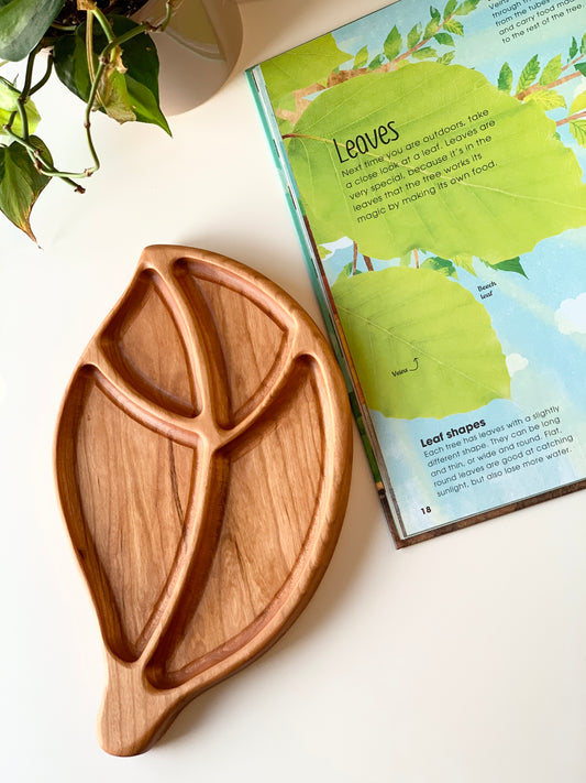 Leaf Shaped Tinker Sensory Tray / Plate