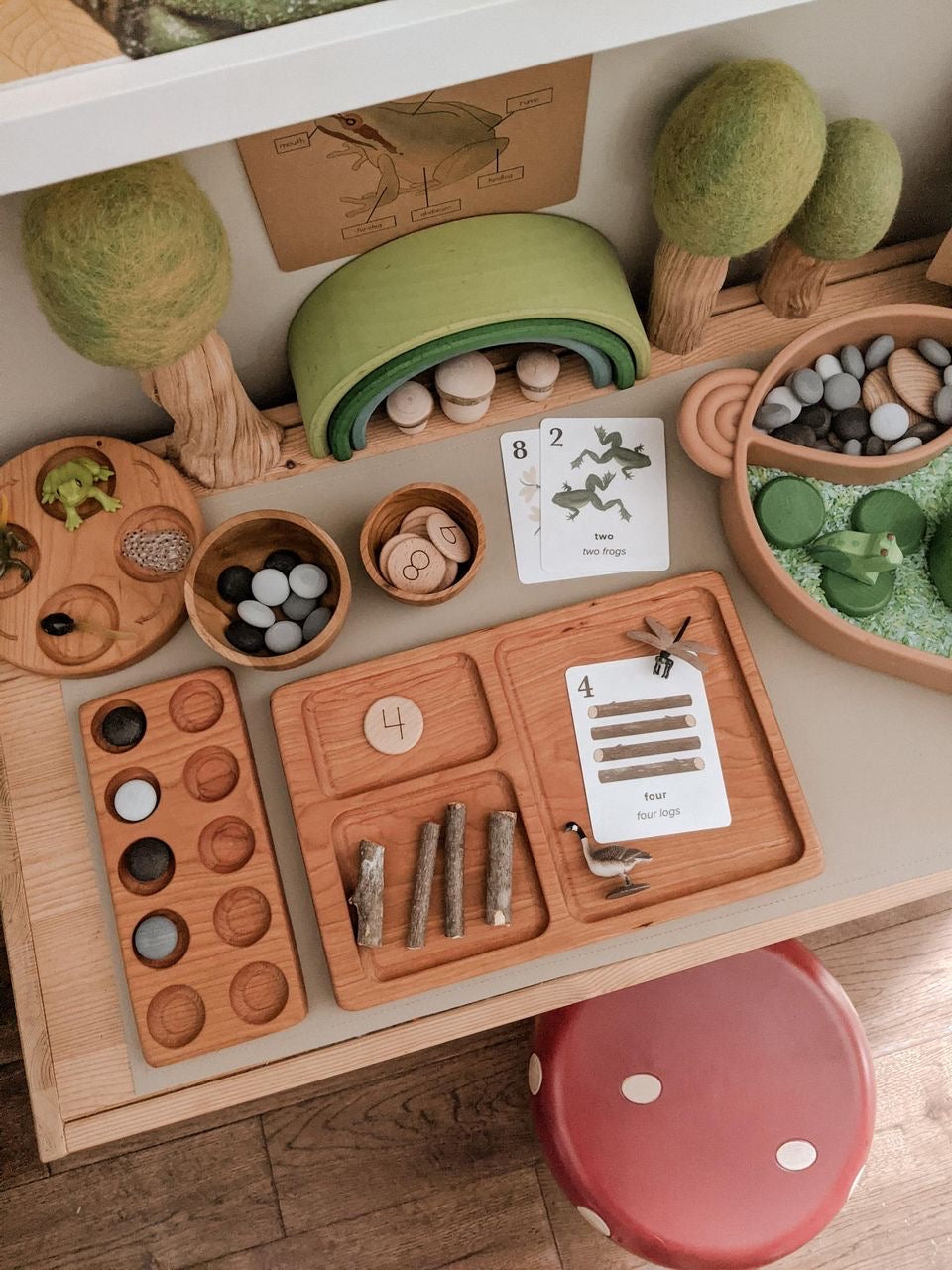 Three Part Card, Salt & Sand Sensory Tray / Plate