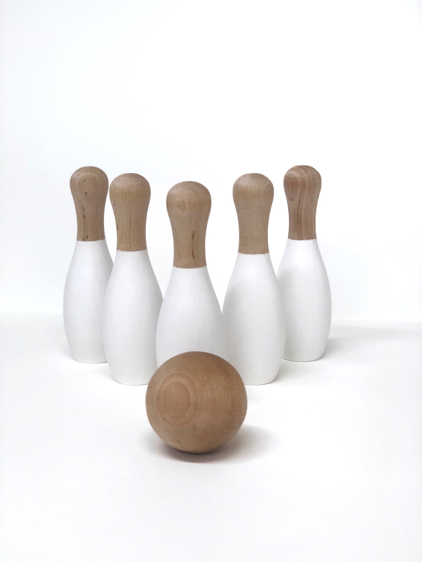 White 5 Pin Bowling Set