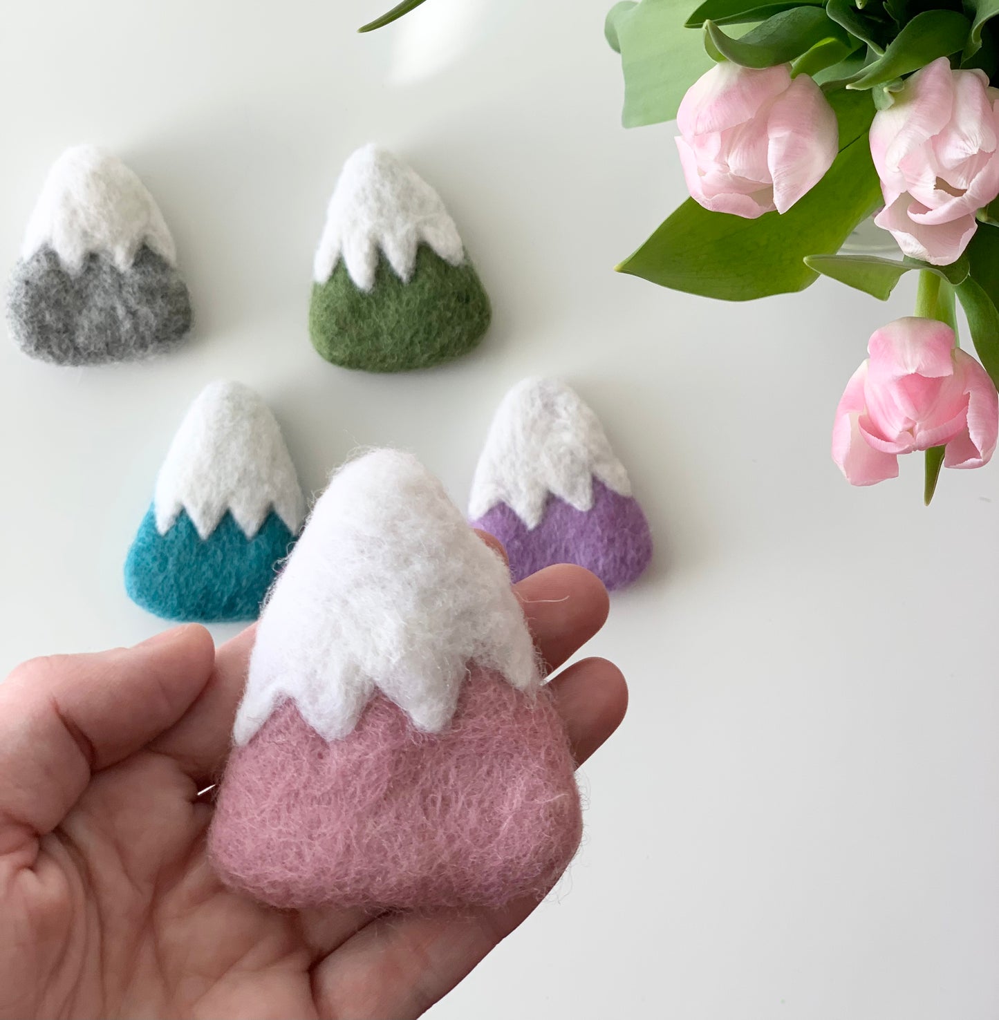 One Pink Felt Mountain