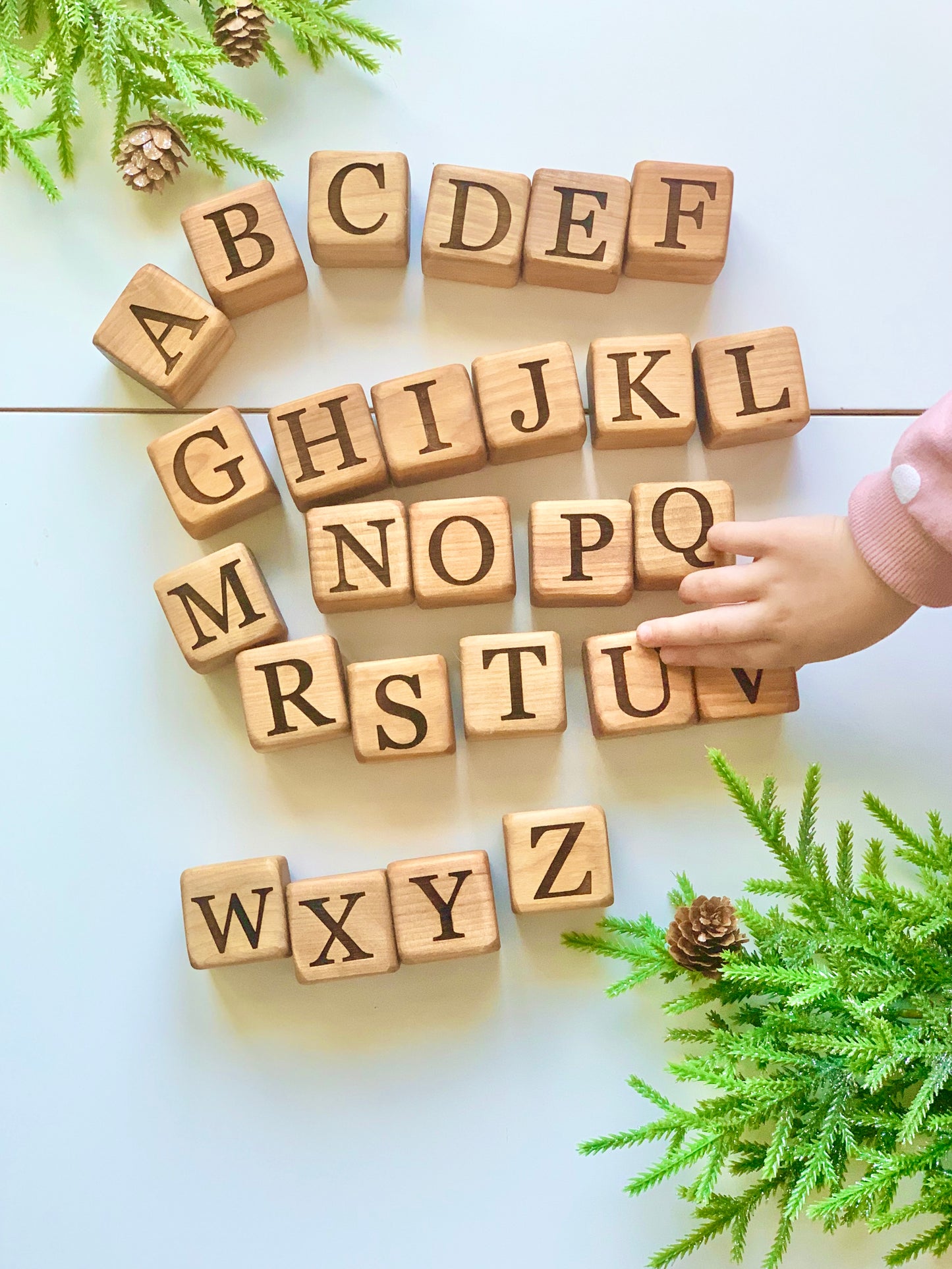 Double Sided 1.5” Alphabet Wood Blocks