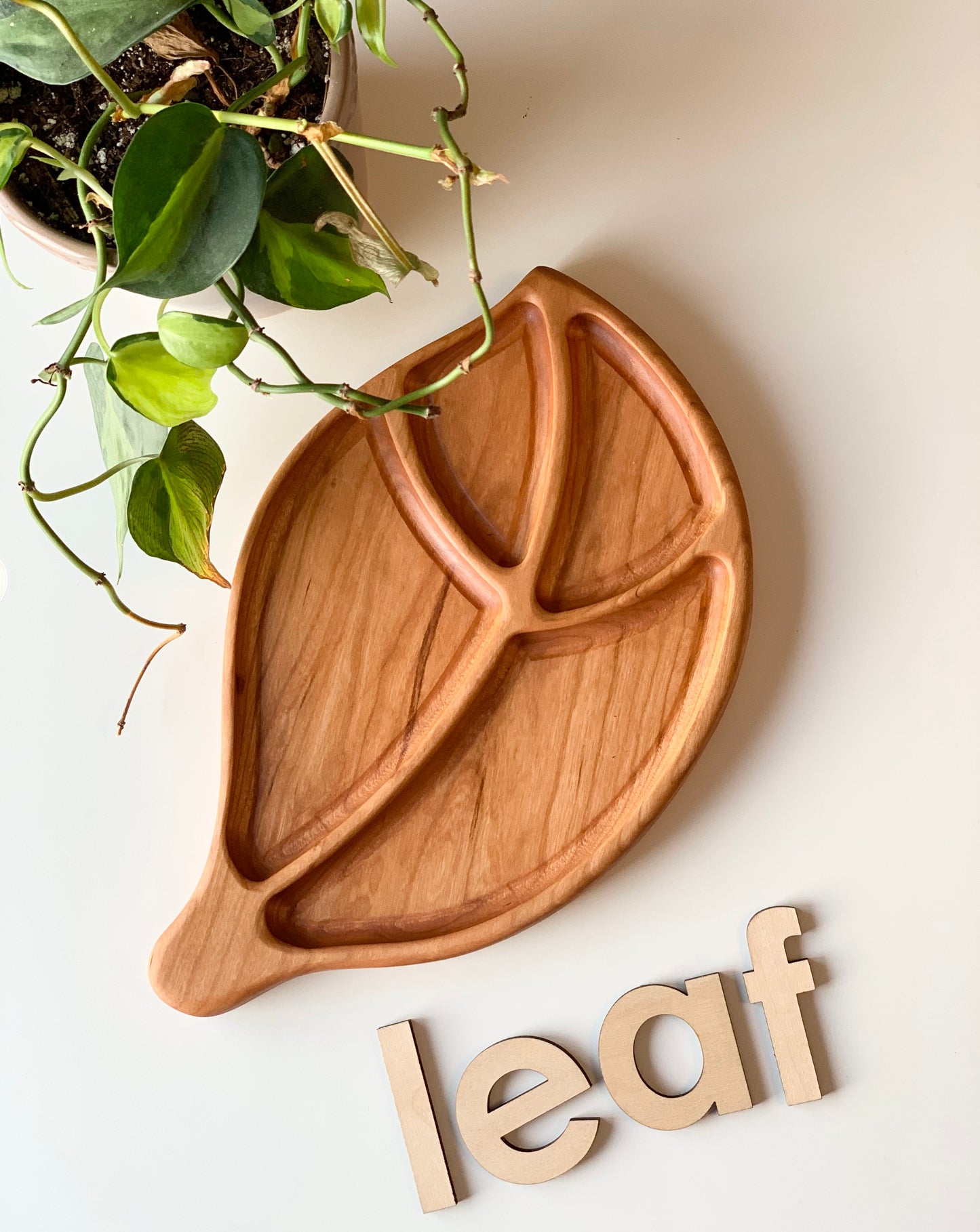 Leaf Shaped Tinker Sensory Tray / Plate