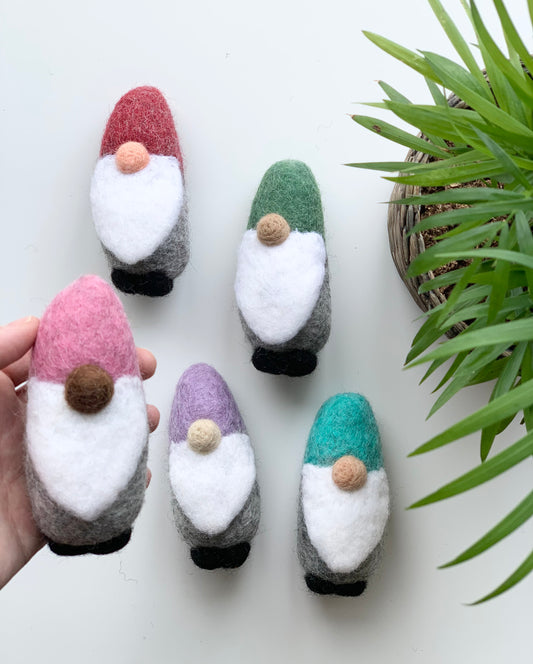 One Felt Gnome — Pink Hat