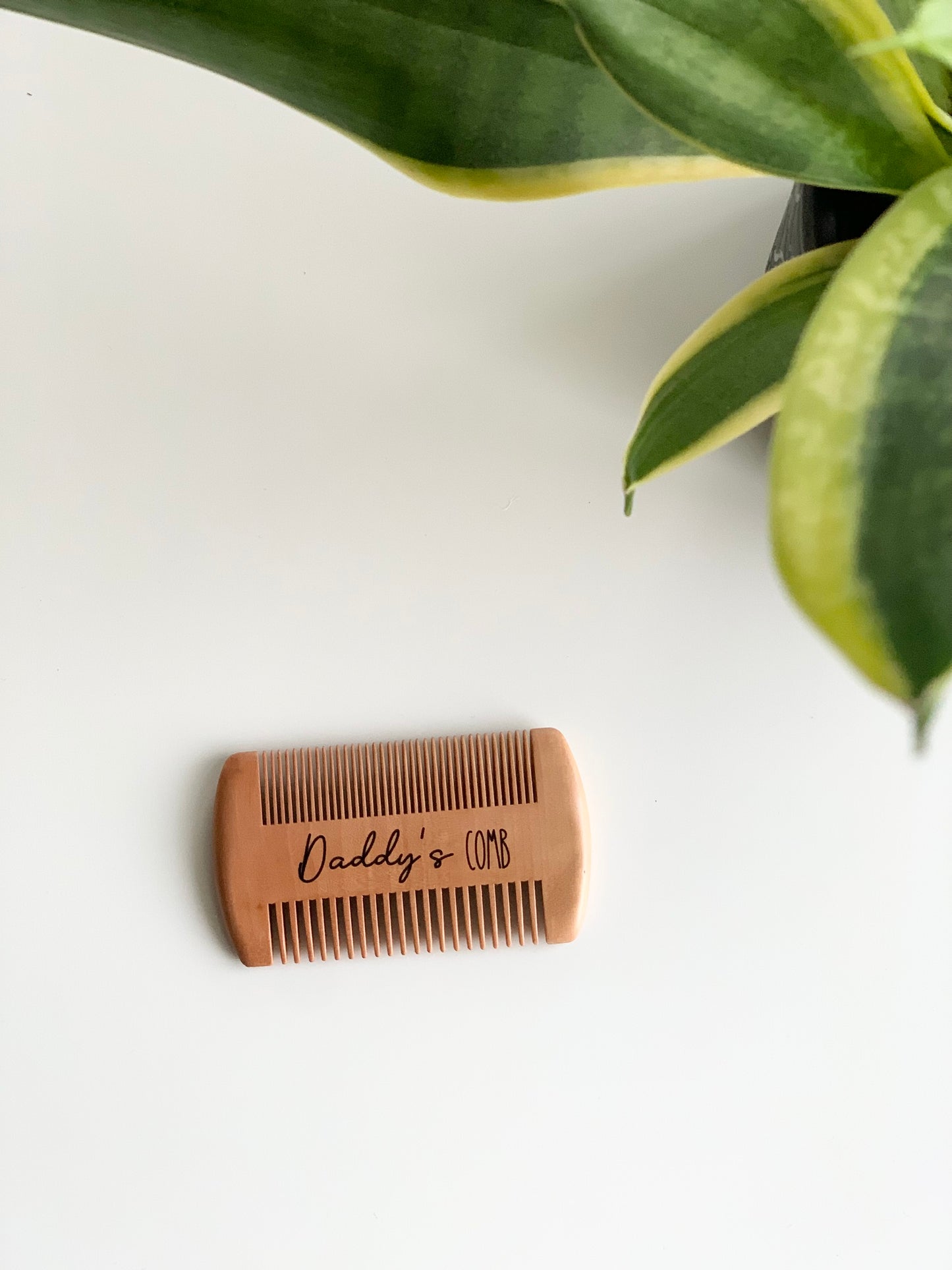 Custom Wooden Beard Brush & Comb