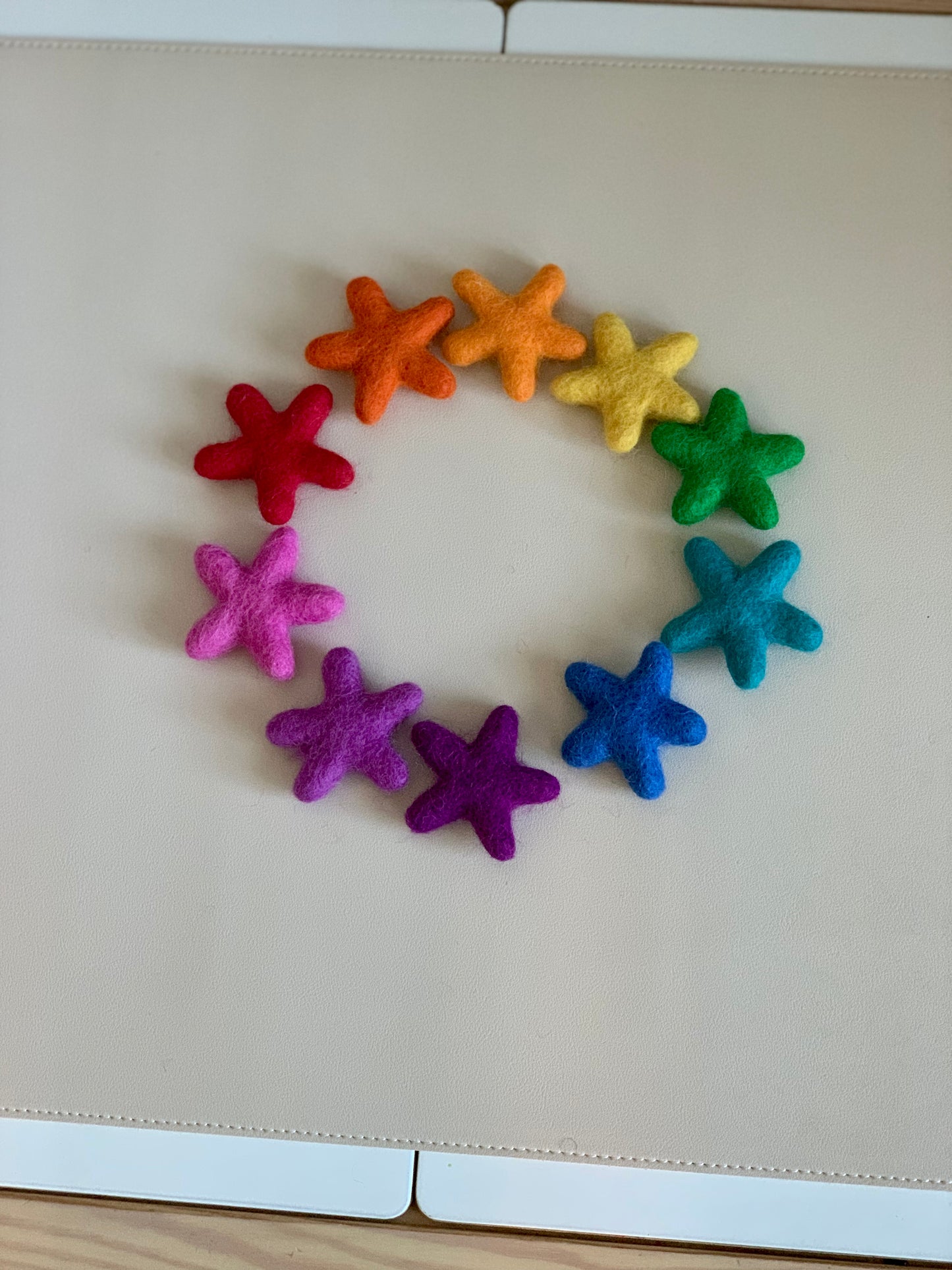 Rainbow Felt Stars