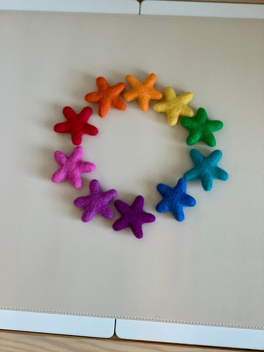 Rainbow Felt Stars