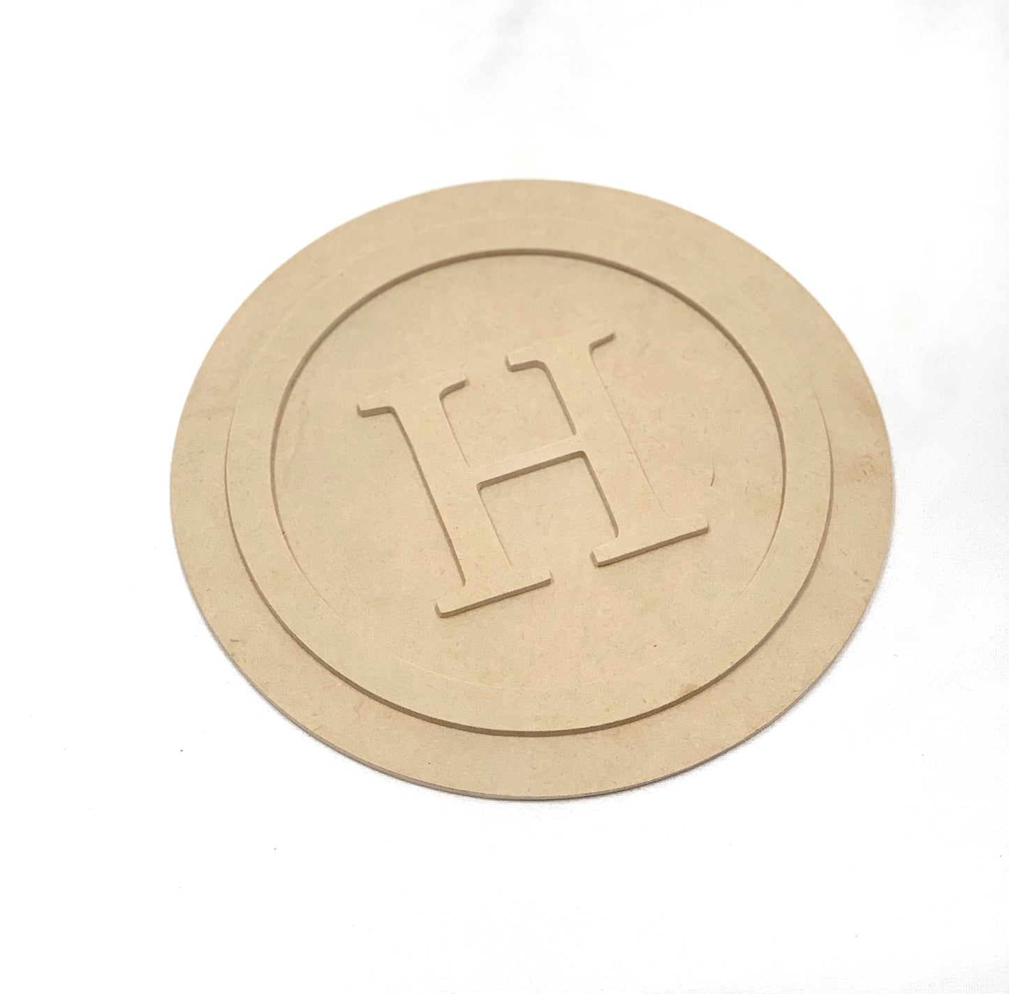 3D Monogram Round