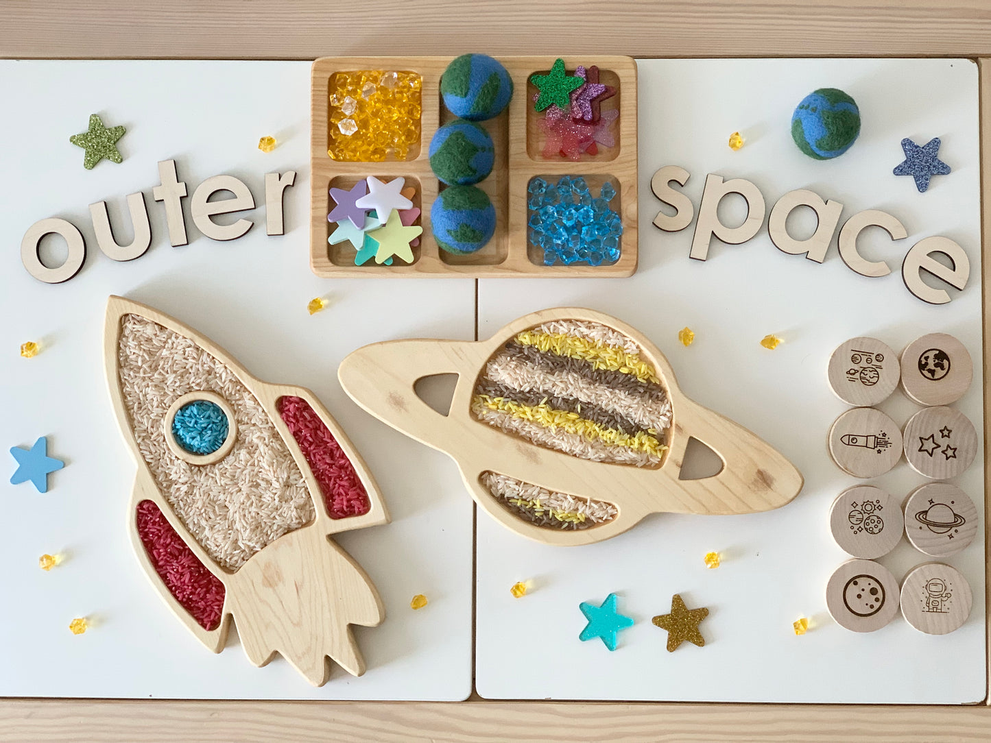 Rocket Ship Plate / Sensory Tray