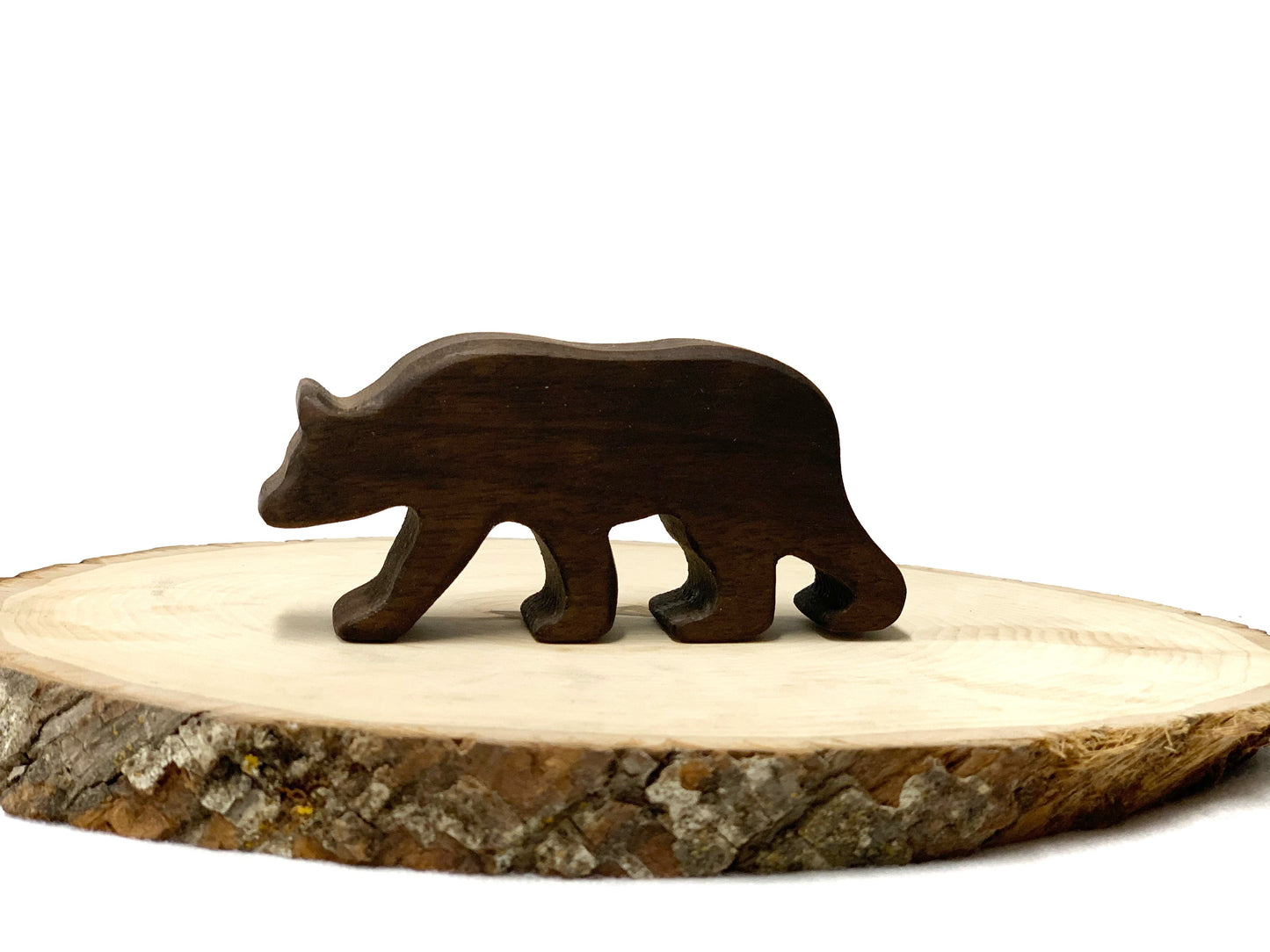 Walking Bear Woodland Wood Toy Figurines