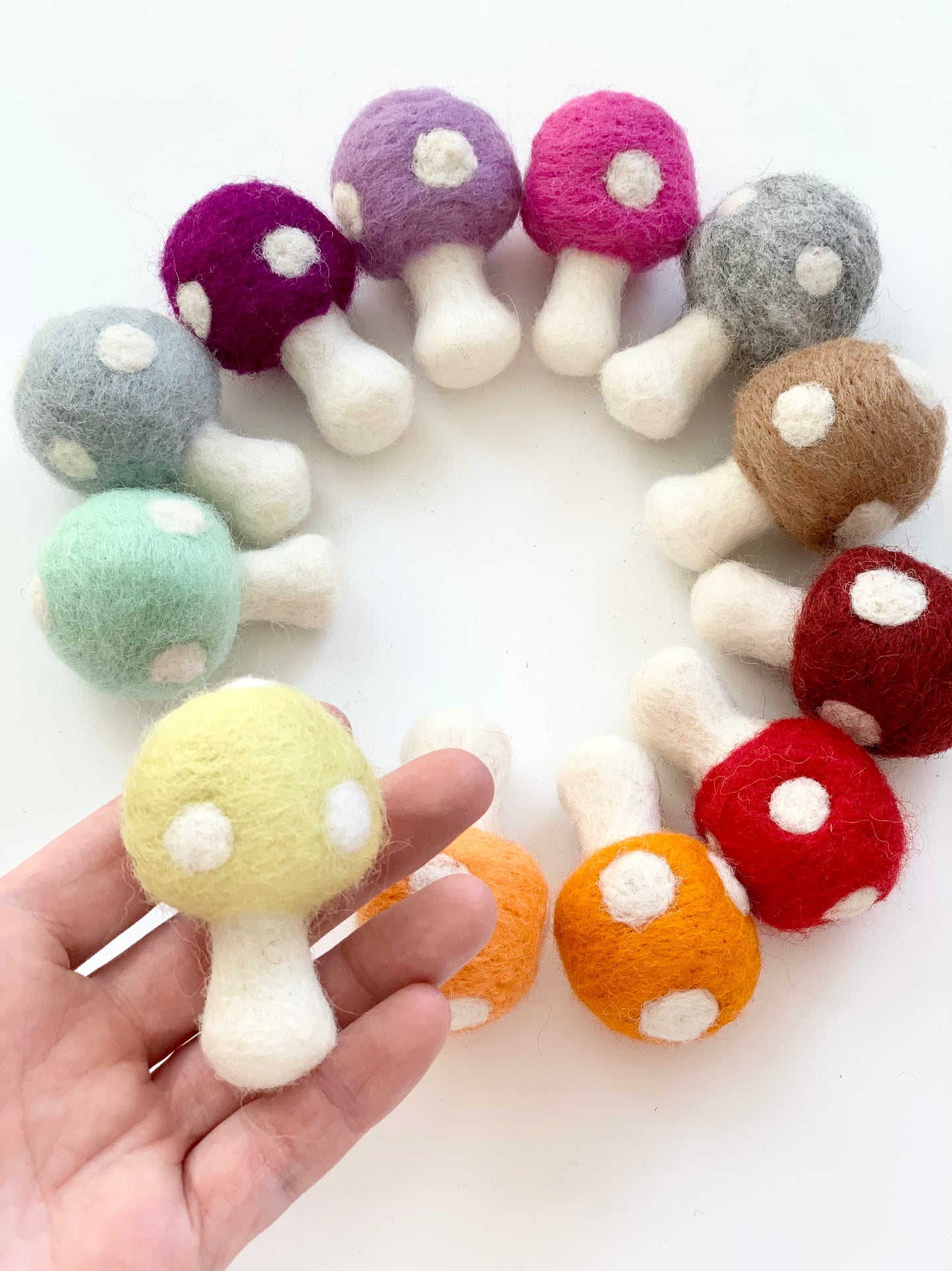 Felt Mushrooms