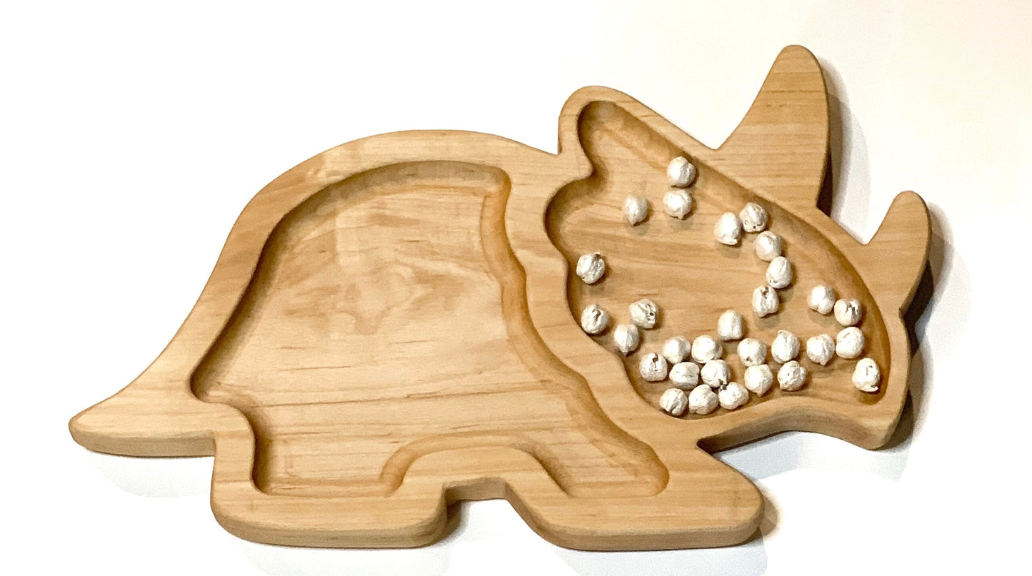 Triceratops Plate / Sensory Tray