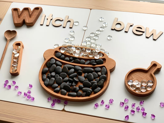 Pot of Gold Sensory Tray, Honey Pot, Cauldron Plate
