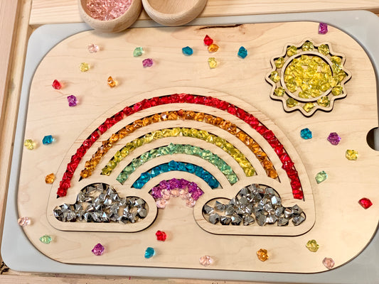 Fillable Rainbow Flisat Table Top Insert