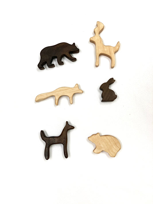 Woodland Animal Wood Toy Figurines