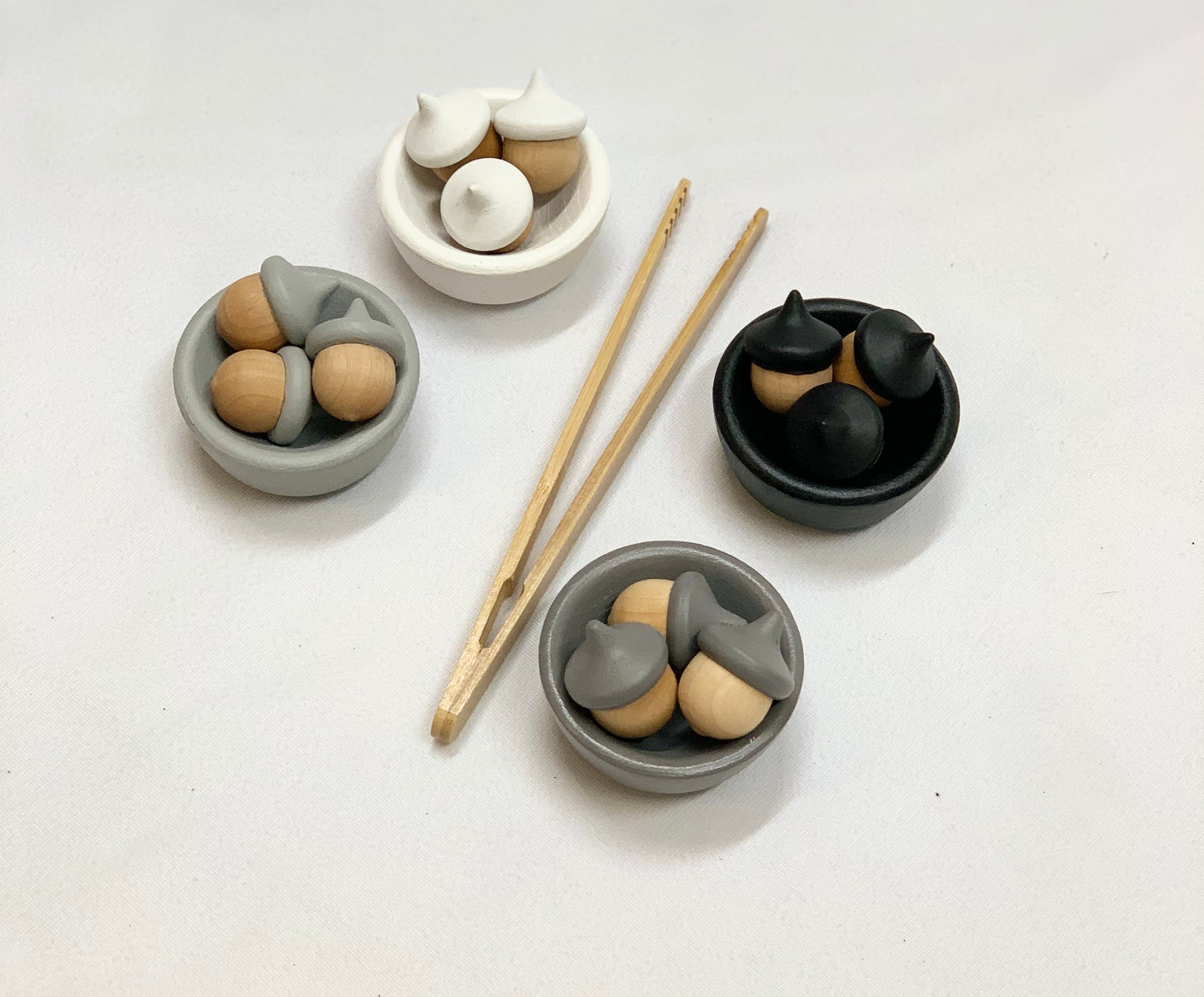 Color Matching Acorns - Monochrome