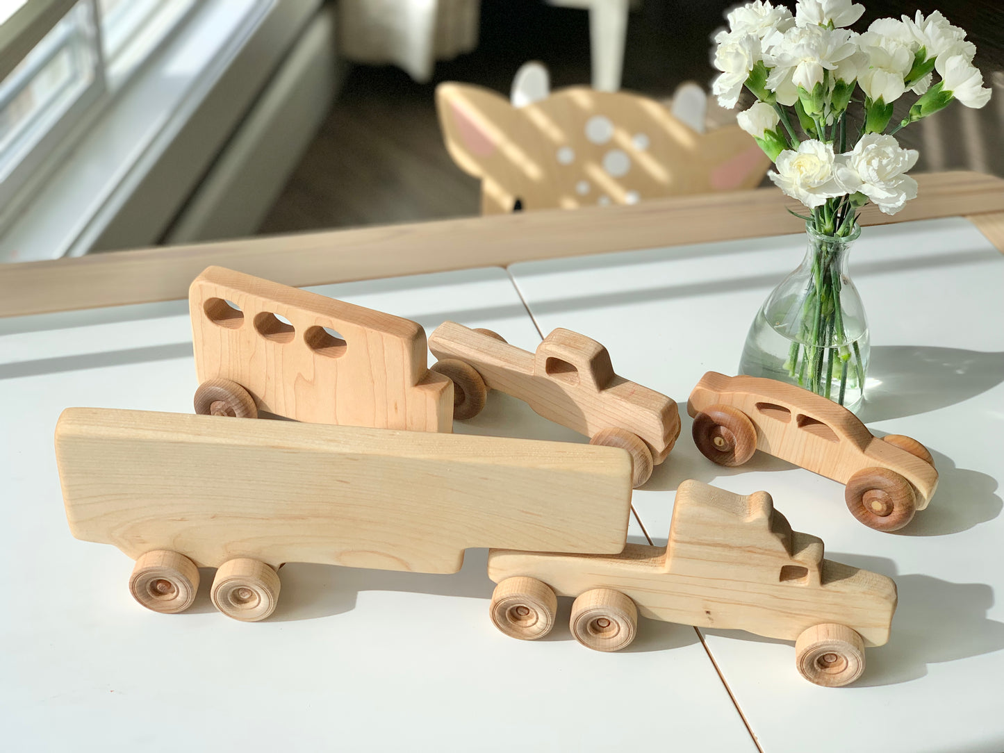 Wooden Toy Semi Truck / Push Car