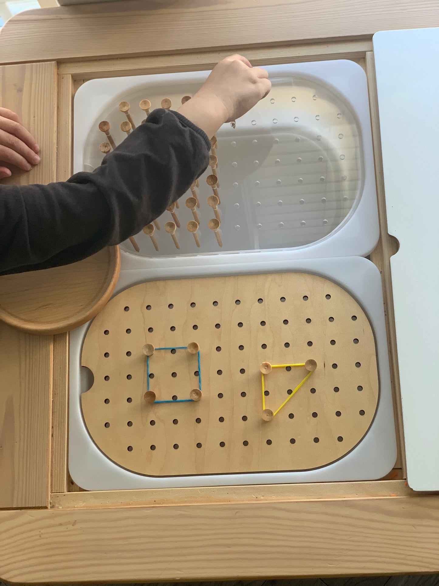 Peg Board, Geometric Light Board Flisat Table Top Insert