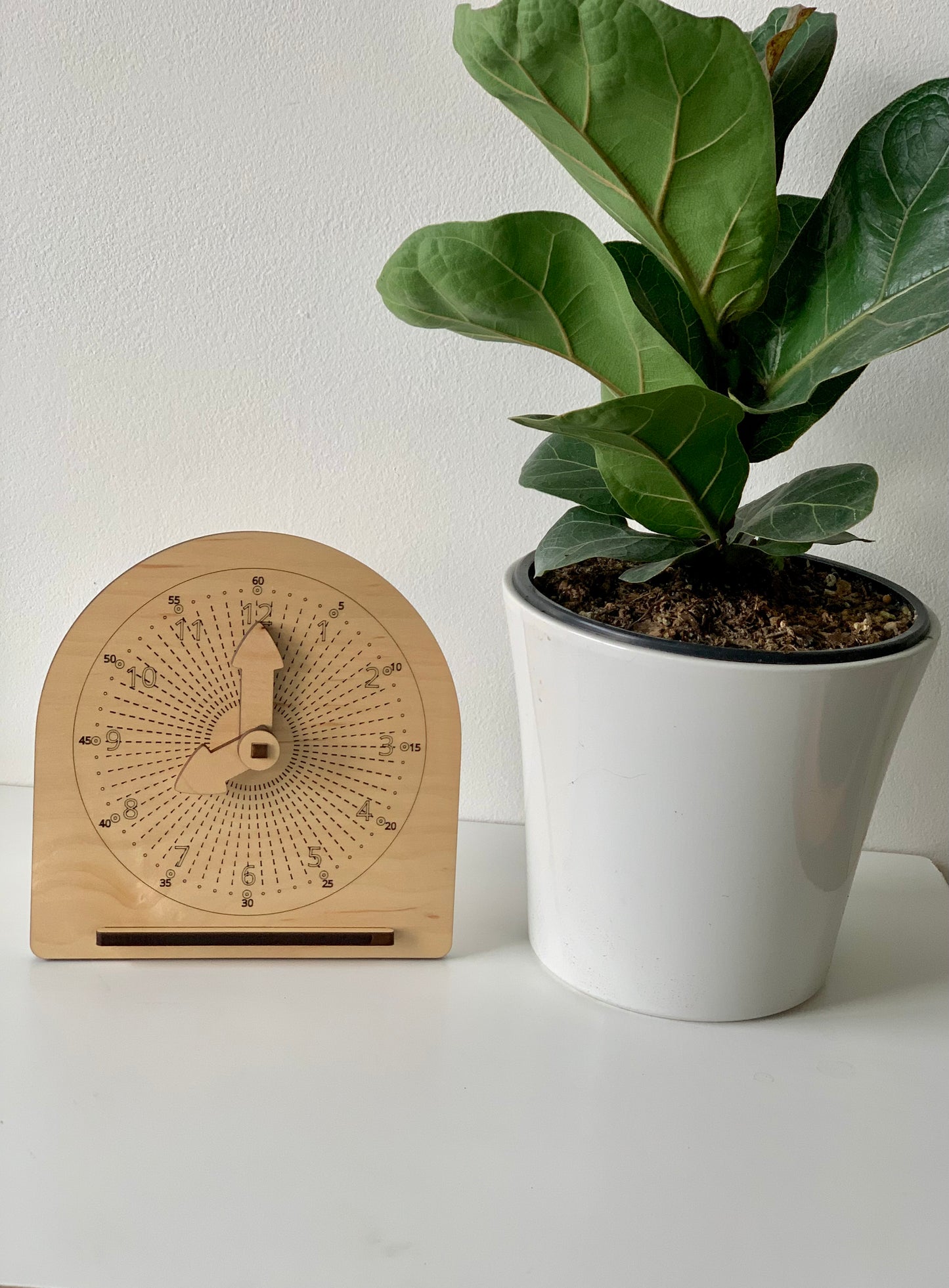 Free Standing Wooden Educational Learning Clock