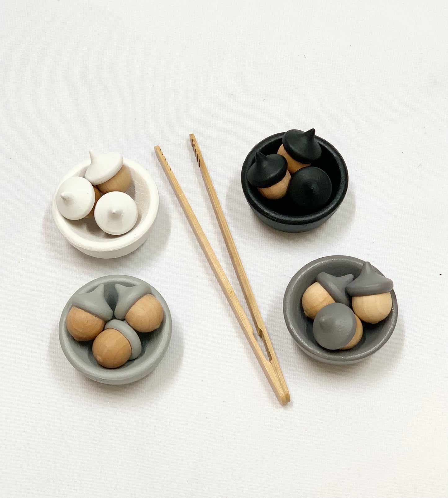 Color Matching Acorns - Monochrome