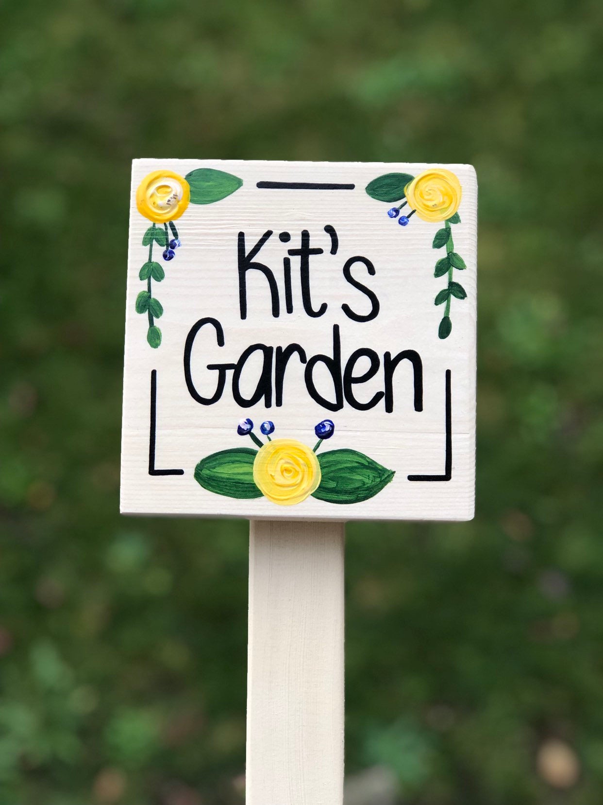 Square Garden Sign