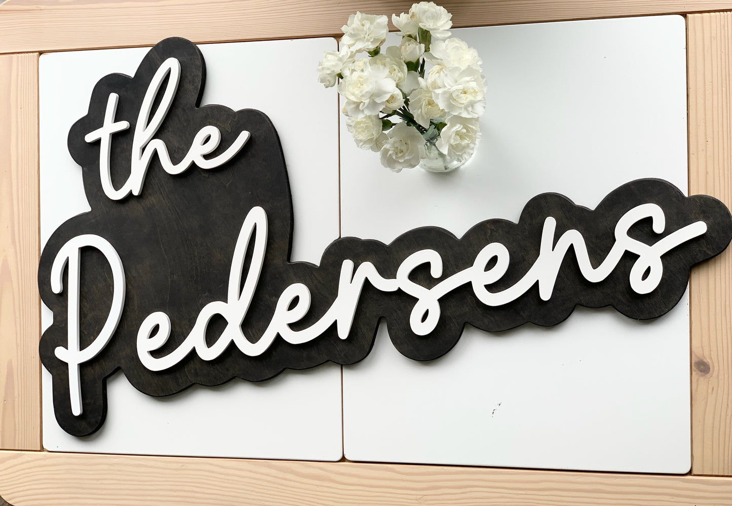 Last Name Wooden Sign, Wedding Backdrop Sign