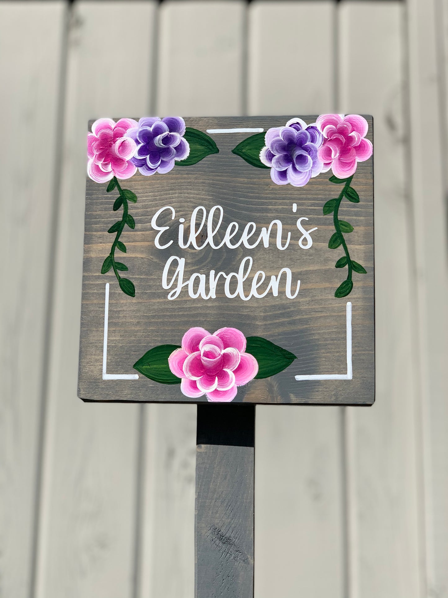 Square Garden Sign