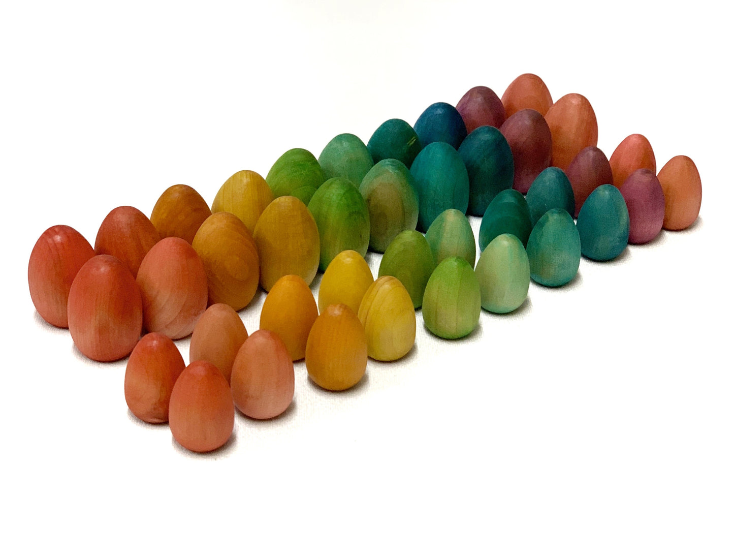 Naturally Dyed Wooden Eggs