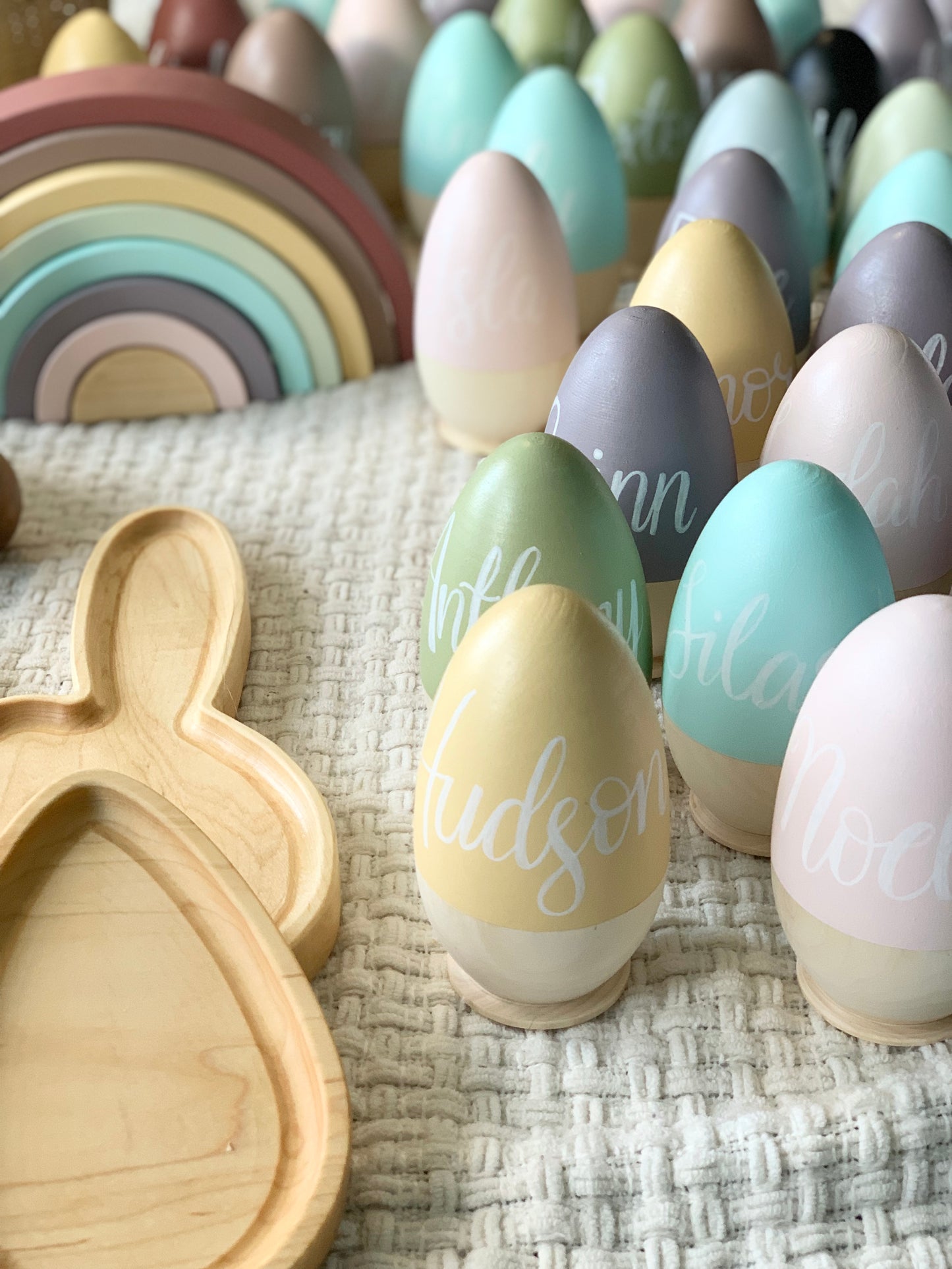 Hollow Fillable Wooden Easter Egg, Available Natural or Painted